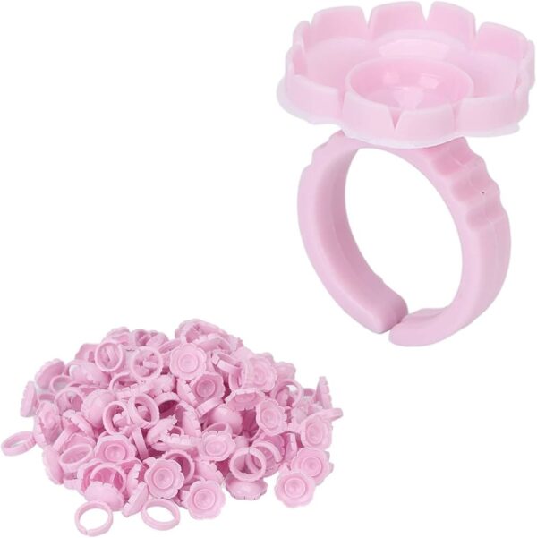 Accesorios - Anillos de flor rosada x100 unid